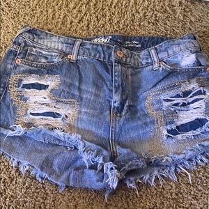 Blue jean shorts